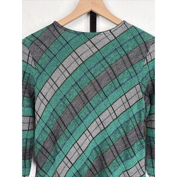 Anthropologie Aldo Martins Plaid Mohair Wool Sweater Dress Womens XS Chic Office - Picture 8 of 13